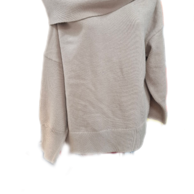  Charcoal Womens  Size L / M Off The Shoulder Dress Beige 