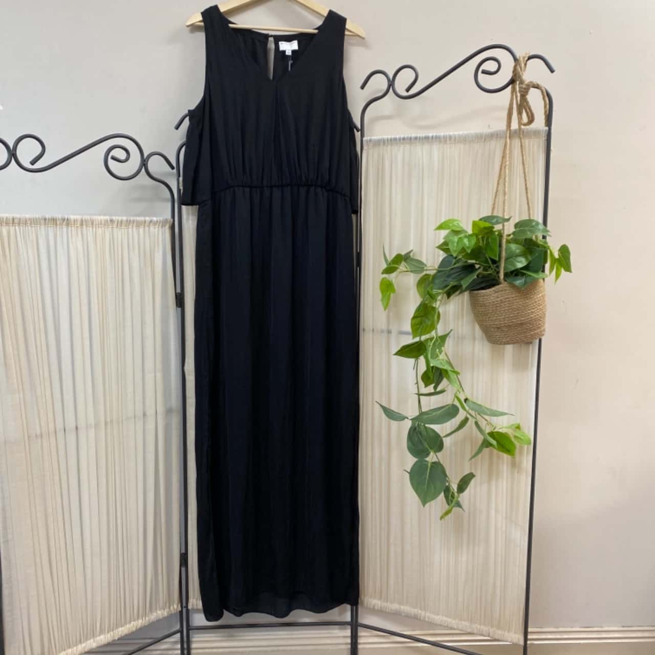 chinese dress ladies Blair - Jersey Maxi Dress with Vegan Leather Corset Waist main image 1