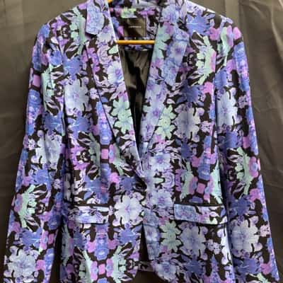 Portmans Womens Size 8 Purple Floral Blazer