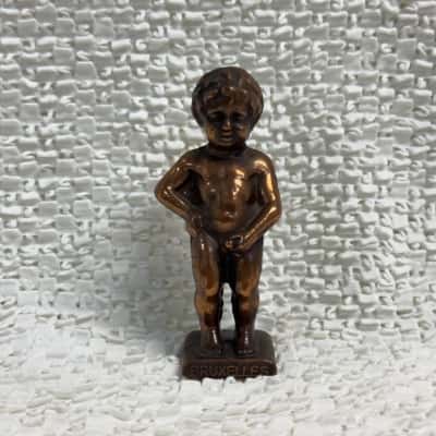 Vintage Bronze 'Manneka Pis' Collectible Sculpture - Belgium Souvenir