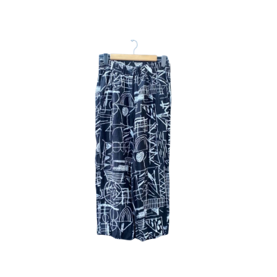 Gorman Size 8 Casual Pants Black/Multicoloured / Pattern / White 