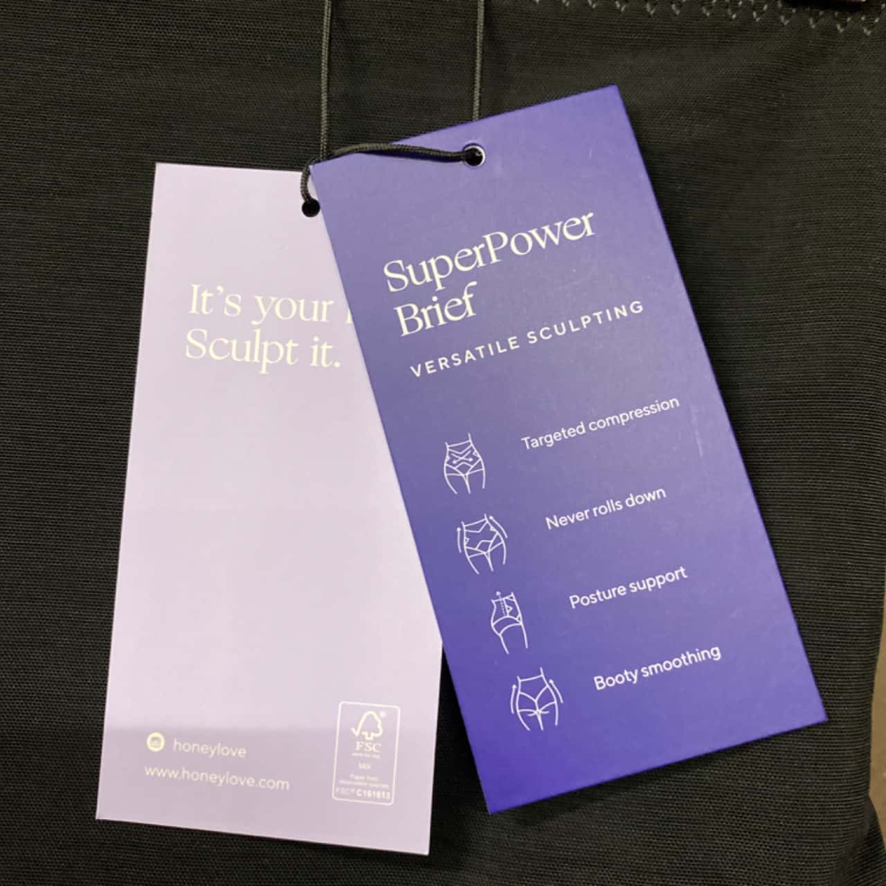 BNWT Honeylove Superpower Brief Size L Black (s)