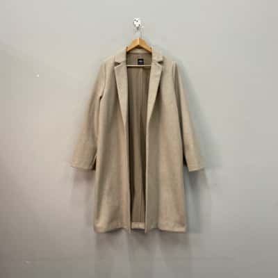 Zara Womens  Size XL Open Jacket Beige 