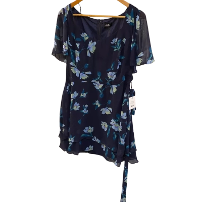 BNWT Dotti Womens  Size 16 Navy Poppy Print Dress RRP $79.95