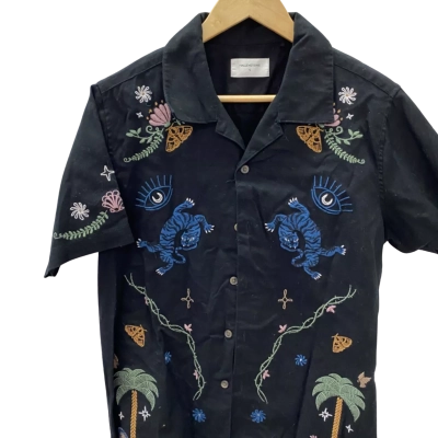 Hallenstiens  Mens  Size S Short Sleeve Shirt Black  