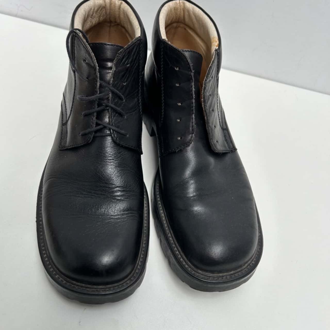 J.Crew Mens Black leather boots size 9.5 (s)