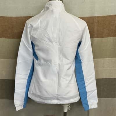 Adidas Womens  Size XS Parka Blue / Striped / White 