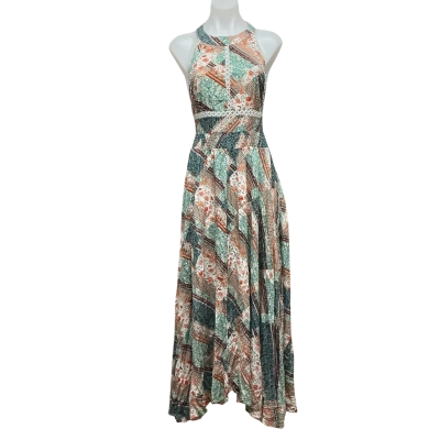 Jaase Womens Size L Maxi Dress Multicoloured / Pattern 