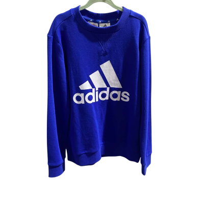 BNWT. Adidas Kids.  Size 10 / 9 yrs. Sweatshirt.  Blue with Adidas in white on front.