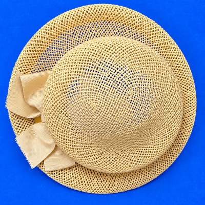  M. David Womens Cream Woven Straw Style Hat Ribbon Bow Melbourne