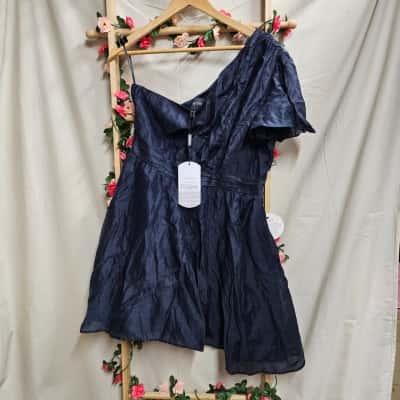 Womens Pilgrim Navy Blue Mini Dress Size 16 BNWT
