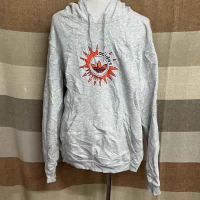 Adidas Mens  Size L Hoodie Grey 