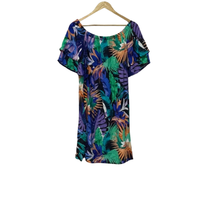 Rockmans Womens  Size 10 Casual Dress / Floral Dress / Midi Dress / Off The Shoulder Dress Floral / Multicoloured 