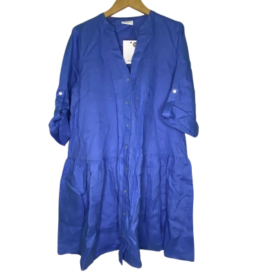 Susan Womens  Size 10 Midi Dress Blue 