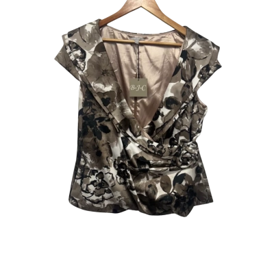 B-J-C Womens  Size 18 V-Neck Top Multicoloured 