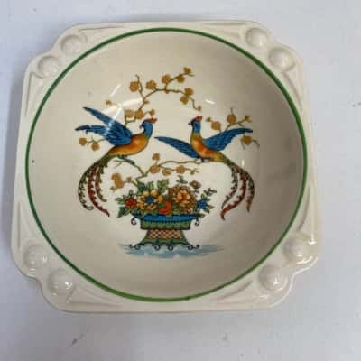 Vintage Dish 8.5cm “Bird of Paradise or Peacock Design