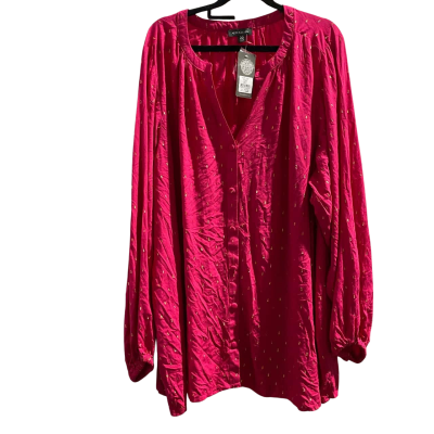 Autograph Womens  Size 20 Long Sleeve Peasant Top Gold / Pink  