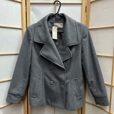 New With Tags FORCAST Women’s Size 16 Alivia D/B Coat / Blazer Grey  RRP: $119.95