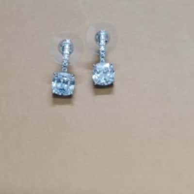  Womens Earrings Silver Cubic Zerconia