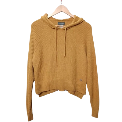 Kathmandu Women's Size 8 Brown Cropped Knit Hoodie 