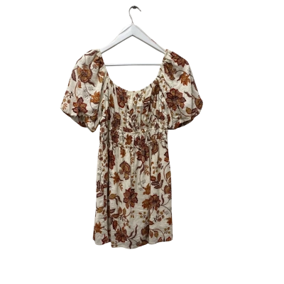 Lulu & Rose Womens  Size S Short Sleeve Dress  Floral -45% Linen