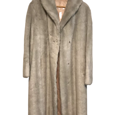 LEGIT VINTAGE Not fur coat  Size 16 Grey 