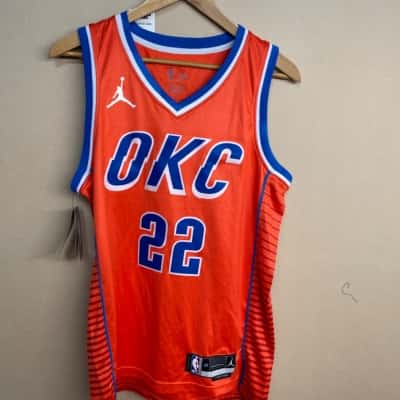 Nike Mens  Size S Blue / Orange / White  OKC 22 Wallac