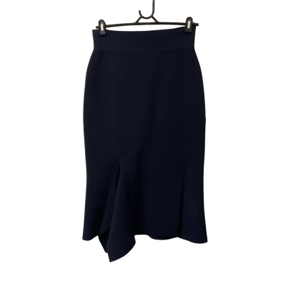 Womens Country Road Size M Asymmetrical Hemline Skirt Navy Blue 