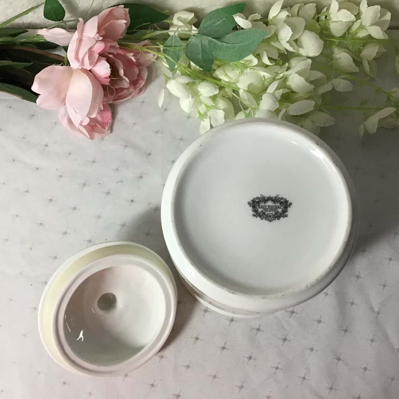 Kent Pottery Herb Garden Collection Porcelain Biscuit Cannister