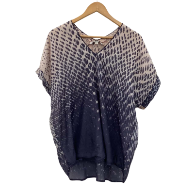 Cassandra Harper Silk Womens  Size S Short Sleeve Top 