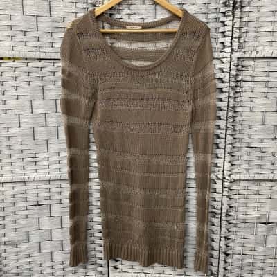 Thurley Womens  Size S Long Sleeve Top Brown 