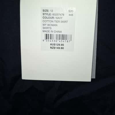 Witchery Womens  Size 12 A-Line Skirt Navy Blue 