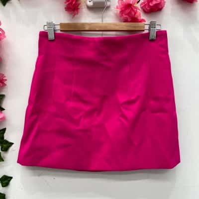 Zara Womens Mini Skirt Size S Hot Pink  