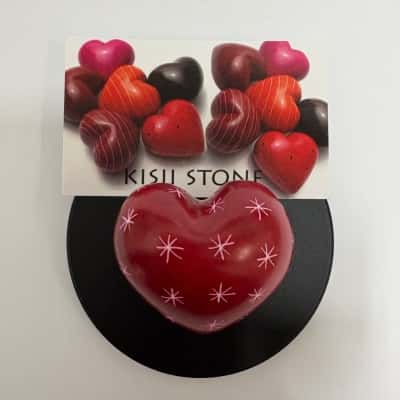 West African Soap Red Love Heart Soap Stone