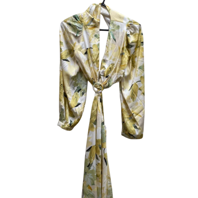  Womens  Size 14 Floral Dress Green / White / Yellow 
