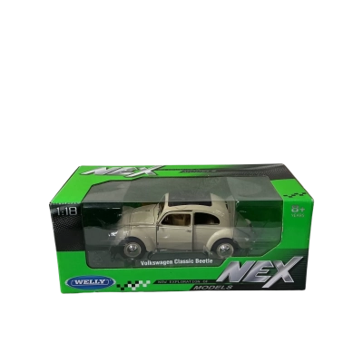 Welly Nex Beige Volkswagen Classic Beetle 1:18 Die-Cast Metal Model Car (new)