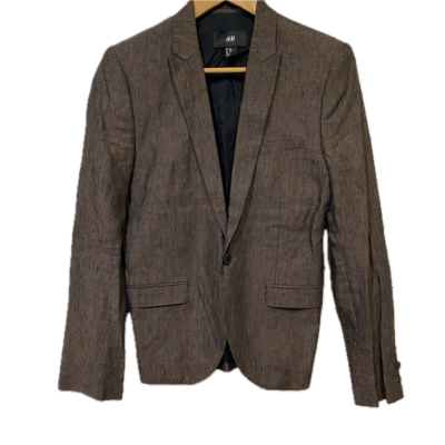 H&M Womens blazer Size M Greyish Brown