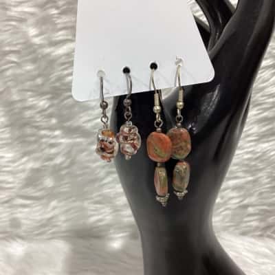  Womens Earrings Brown / Other 