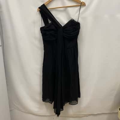 Fate Women's Size 14 Silk Party Dress Black  RRP$170
