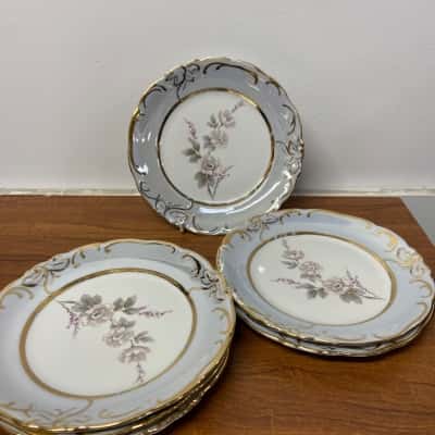 Set of 6 decorative side plates 16.5cm diameter 