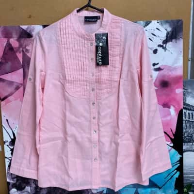 Womens Size 36 pink Capture linen/cotton shirt New