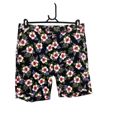 Revival Mens  Size 32 Cargo Shorts Black  / Floral 