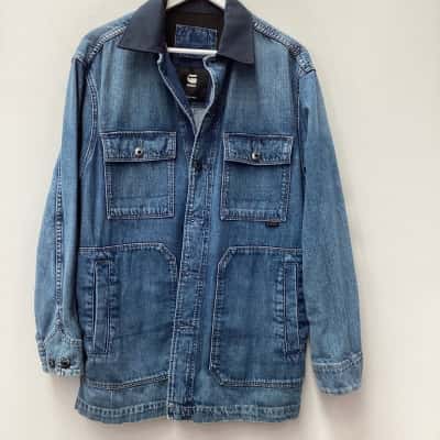G-Star Raw Mens  Size S Blue / Navy Blue button up jacket