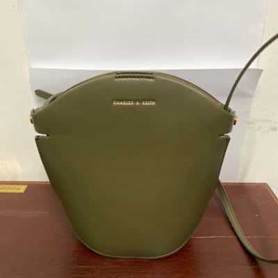 Charles & Keith Womens Cross Body Bag Olive 
