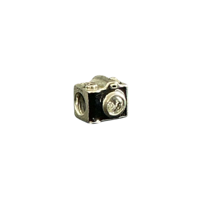 Pandora Sentimental Snapshot Camera Charm (stamped) Black  / Silver 