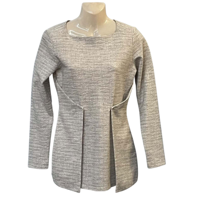 Veronika Maine Womens  Size S Long Sleeve Top Grey 