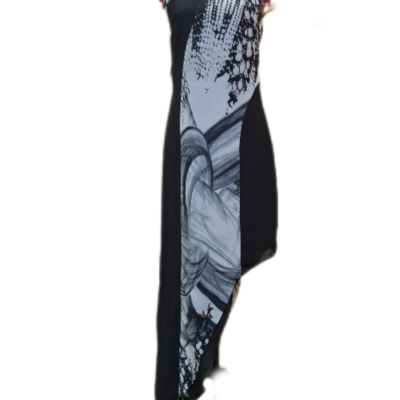 Lumier Womens  Size XXS Maxi Dress Black  / Multicoloured 