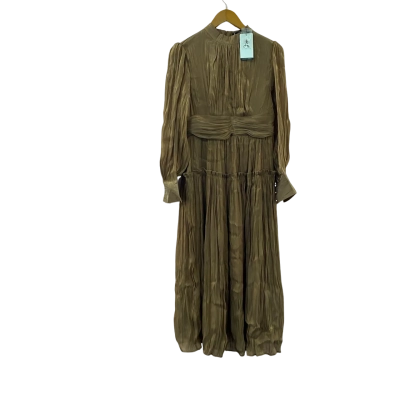 Anewsta Ruched Maxi Dress Sheen Copper Size L 