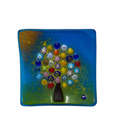 Murano Glass Plate - Tree Of Life Design 