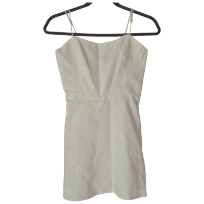 Zara Womens  Size XS Shoestring Strap Dress White 
